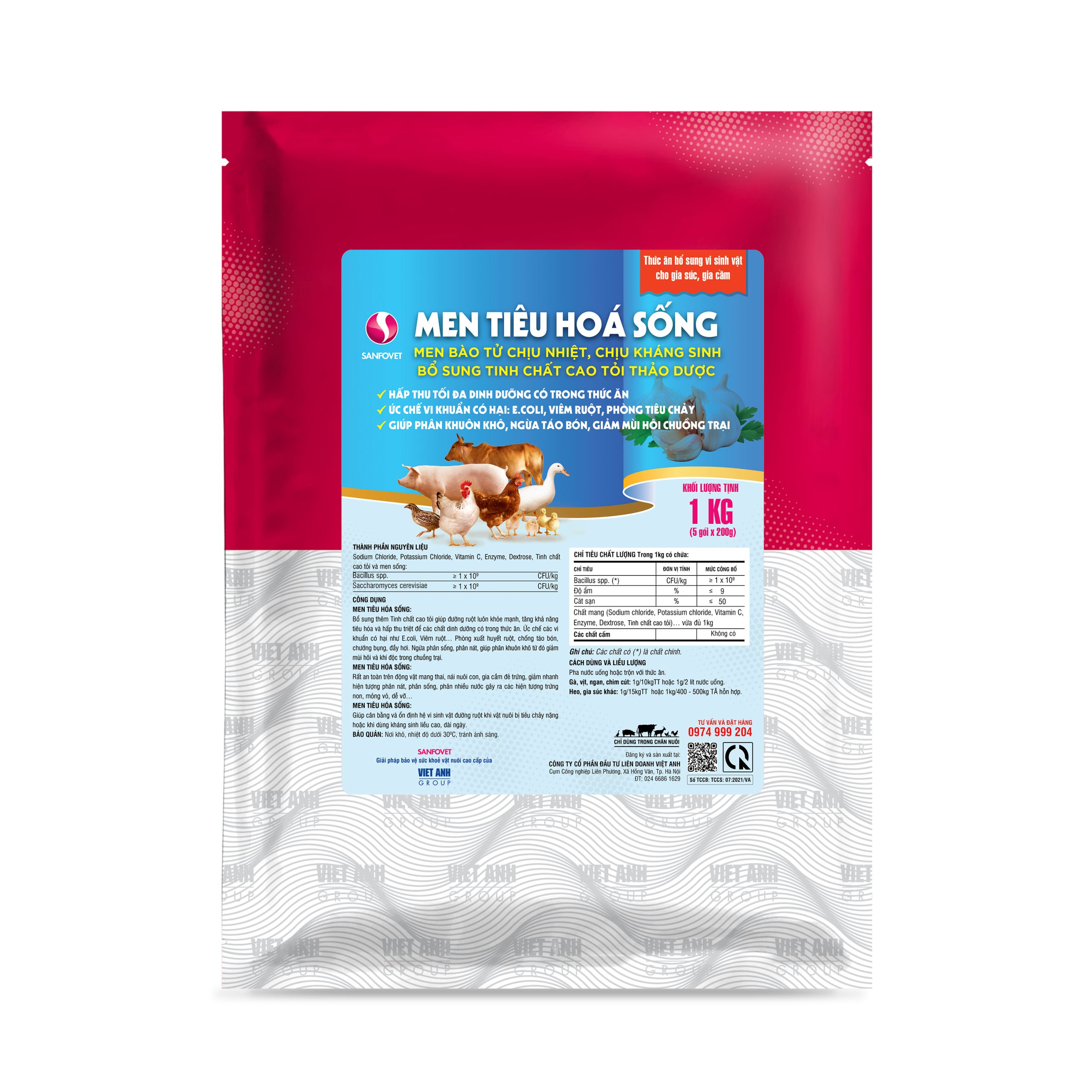 MEN TIÊU HOÁ SỐNG TỎI 1KG MEN TIÊU HOÁ SỐNG TỎI 1KG